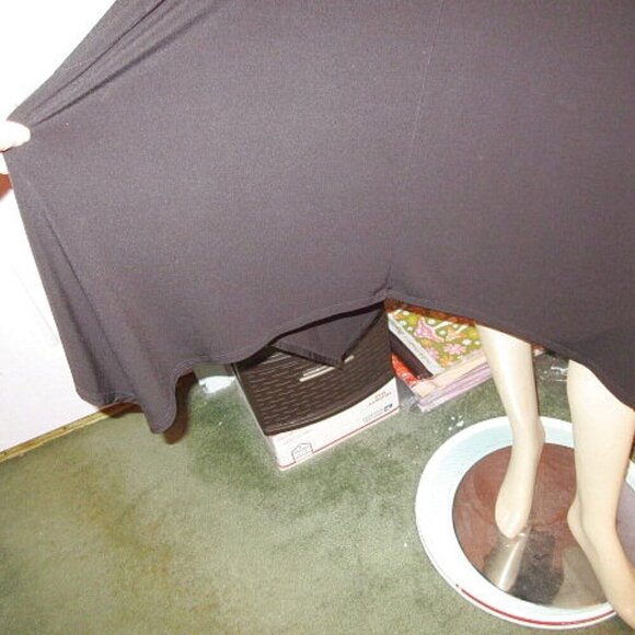 IC by Connie K Slinky Knit Dress Size XL Pockets Embellished LBD Asymmetrical - Picture 4 of 11